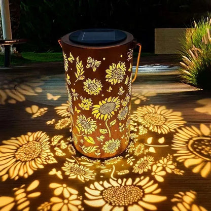 Lanterna Solar Sunshine™ com Projeção Floral e Resistênica à Água