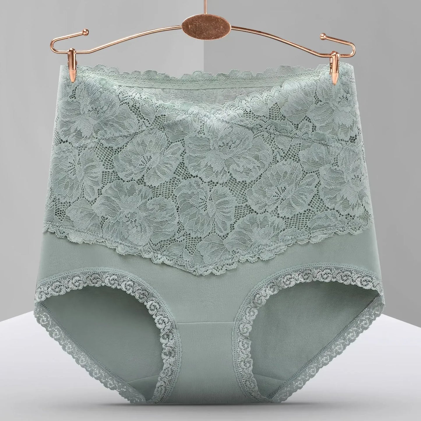 [COMPRE 3 E LEVE 5] Calcinha Angelina™ em Algodão com Renda Floral e Forro Antibacteriano  / Sinta-se Leve, Segura e Ainda Mais Feminina!