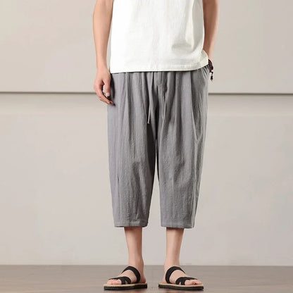 Calça Torino™ em Linho de Algodão Leve / O Toque Sofisticado da Moda Europeia que Inspira o Verão Brasileiro!