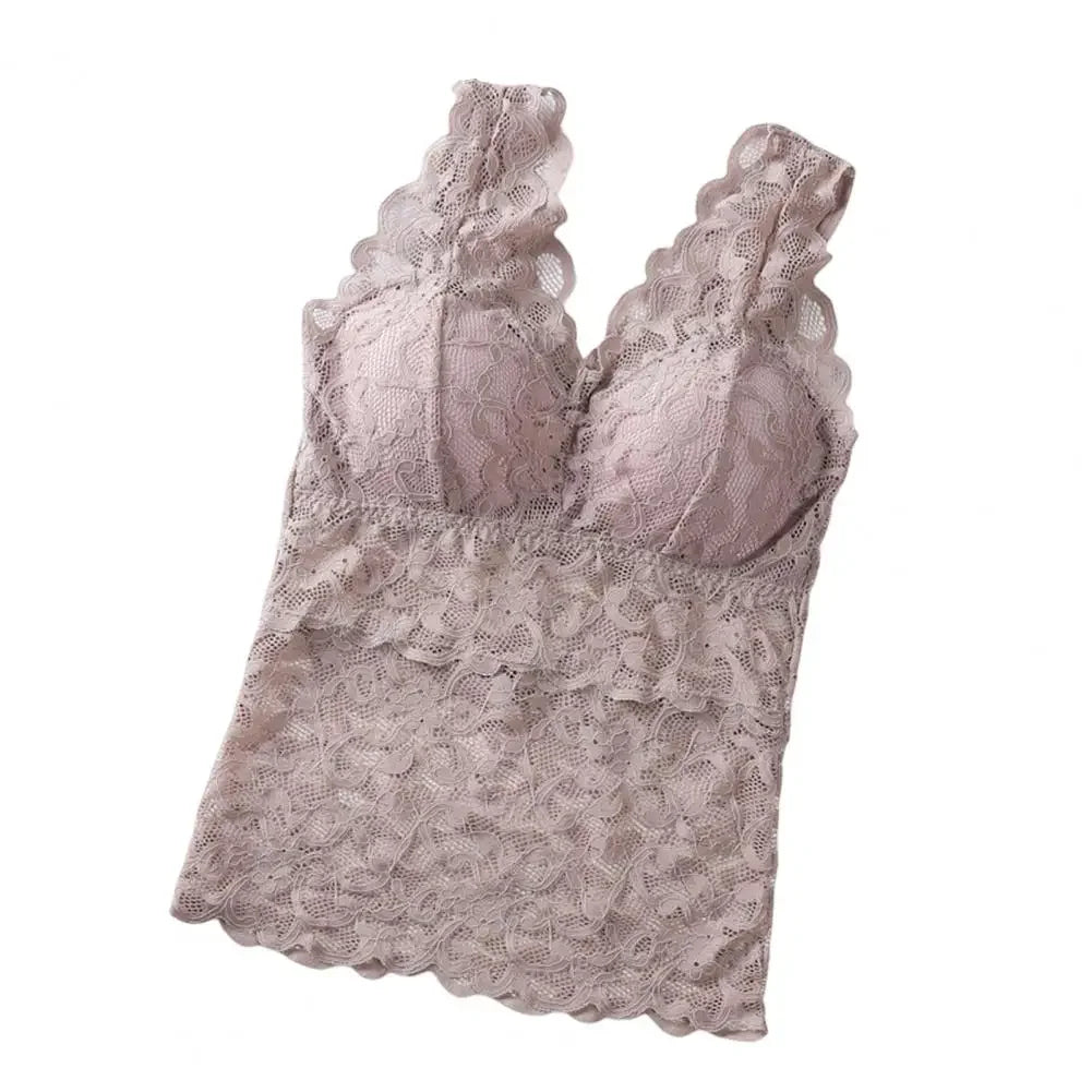 [COMPRE 1 E LEVE 3] Blusinha BellaLace™ com Bojo Embutido e Renda Suave / Sensualidade e Conforto em Cada Curva!
