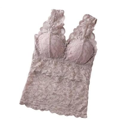 [COMPRE 1 E LEVE 3] Blusinha BellaLace™ com Bojo Embutido e Renda Suave / Sensualidade e Conforto em Cada Curva!