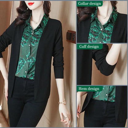 Blusinha Cardigan Morgana™ - Elegância Inconfundível / A Sedução das Flores em Uma Peça Versátil!