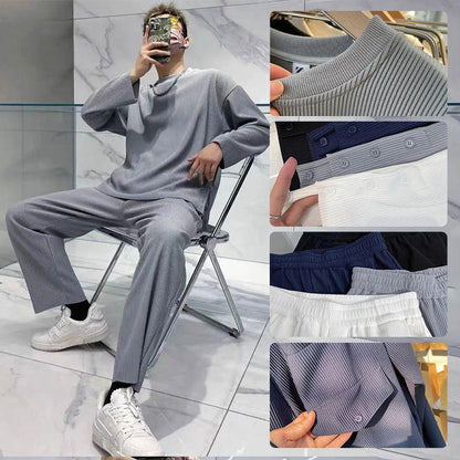 Conjunto Gentleman ™ Camiseta Manga Longa + Calça / Com Tecido Ultra Dry em Seda Gelo!