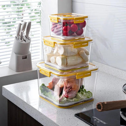 Organizadores de Geladeira FreshStack™ Recipientes modernos que mantém a qualidade de seu alimento!