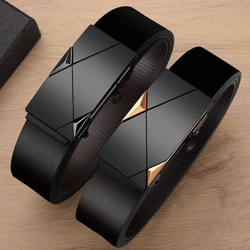Cinto Masculino Torino™ com Fivela Automática e Design Moderno / Sofisticação e Praticidade para Todos os Momentos!
