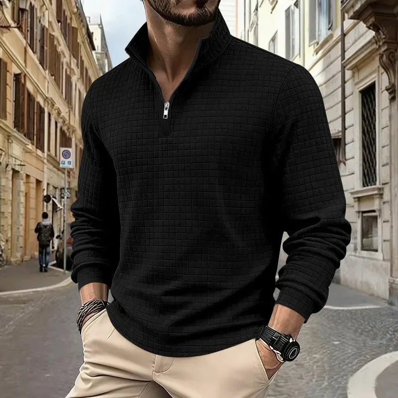 Suéter Montreall™ com Design Minimalista e Caimento Slim