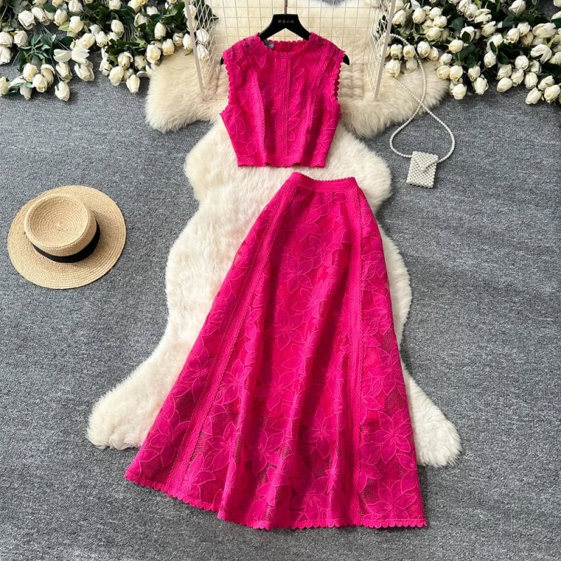 Conjunto Alessa™ em Tule Floral e Charme Delicado