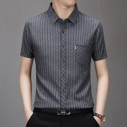 [COMPRE 1 E LEVE 2] Camisa Marcello™ em Linho de Algodão com Toque Artesanal / Sofisticação Atemporal e Acabamento Premium para Homens de Estilo!