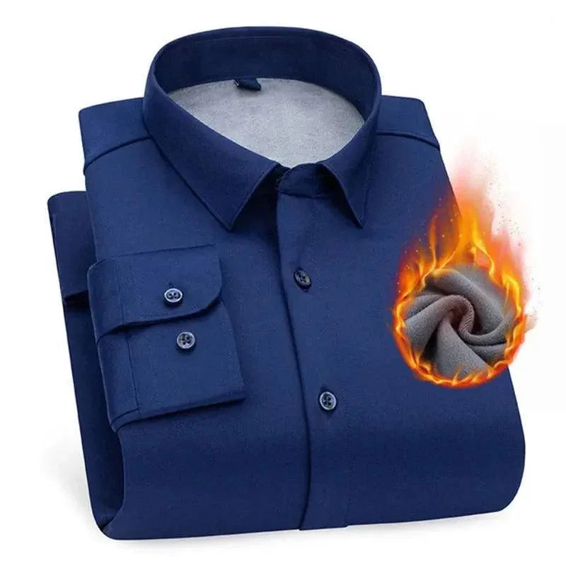 Camisa Percival™ Design Minimalista com Forro em Veludo / Elegância e Conforto para Conquistar no Inverno!
