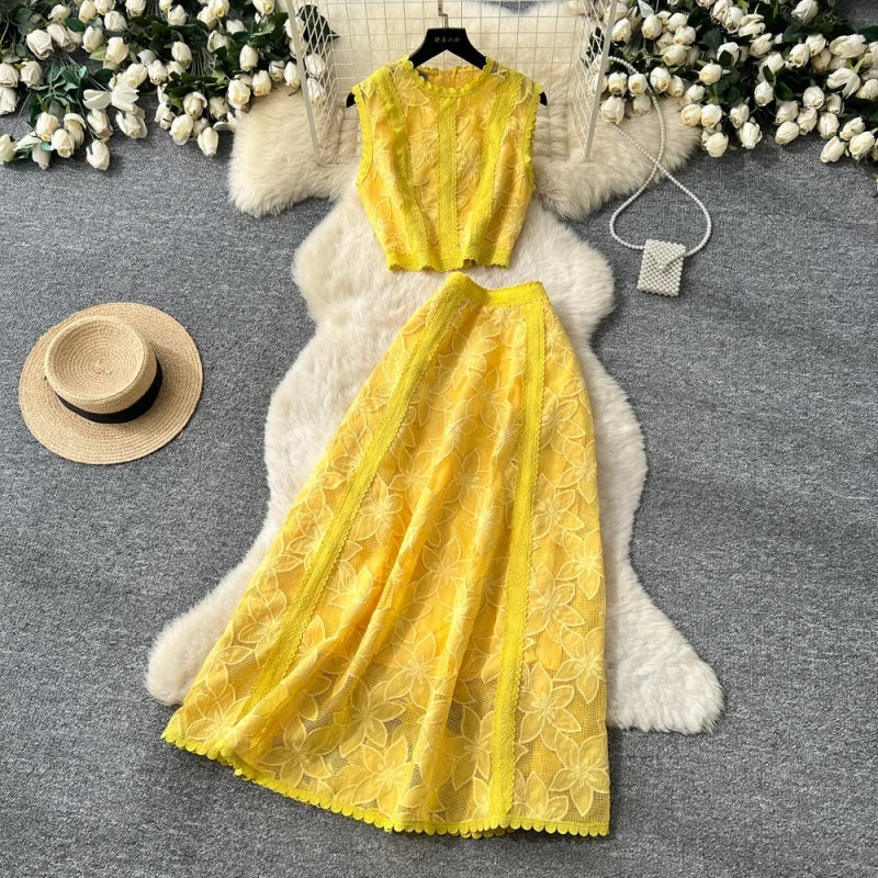 Conjunto Alessa™ em Tule Floral e Charme Delicado