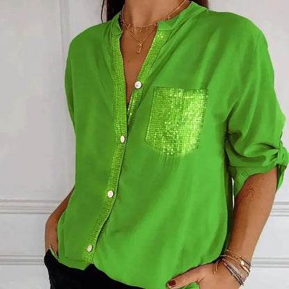 [COMPRE 1 E LEVE 2] Blusinha Salafiori™ com Caimento Solto e Detalhes em Strass Reluzente / Sofisticação e Conforto que Encantam!