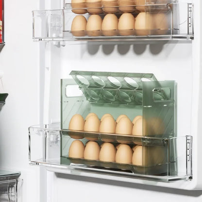Organizador MultiOvos™ com Tampa Articulada e Capacidade Dupla / Organização e Praticidade para sua Rotina na Cozinha!