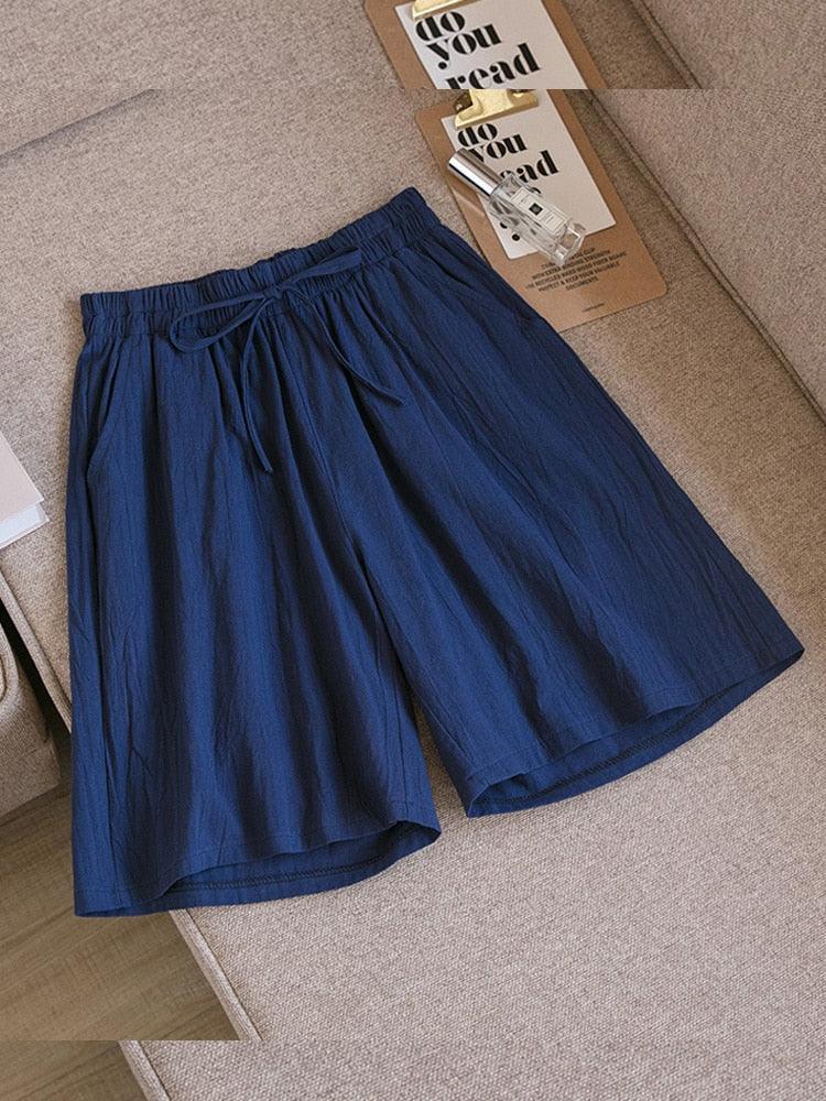 (Promoção Compre 2 e Leve 3) Shorts Veraneio Linho e Algodão: Frescor em Dobro & Estilo Casual!