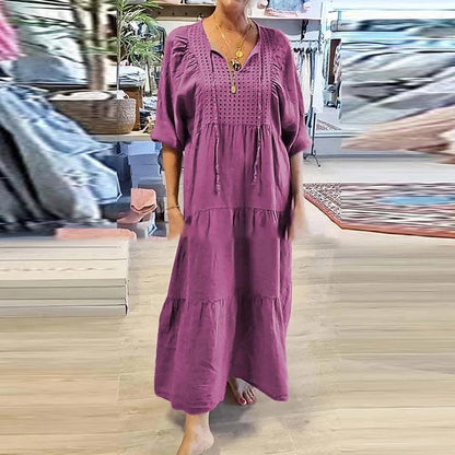 Vestido Brisa da Praia™ em Viscose Extra Leve / Encante-se com Leveza e Conforto que Te Abraçam em Qualquer Ocasião!