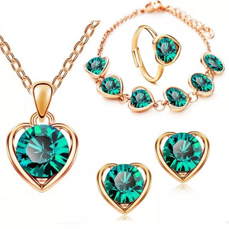 Conjunto Coração do Oceano/ A Escolha Ideal para Revelar sua Elegância e Sofisticação em Qualquer Evento!