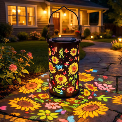 Lanterna Solar Sunshine™ com Projeção Floral e Resistênica à Água
