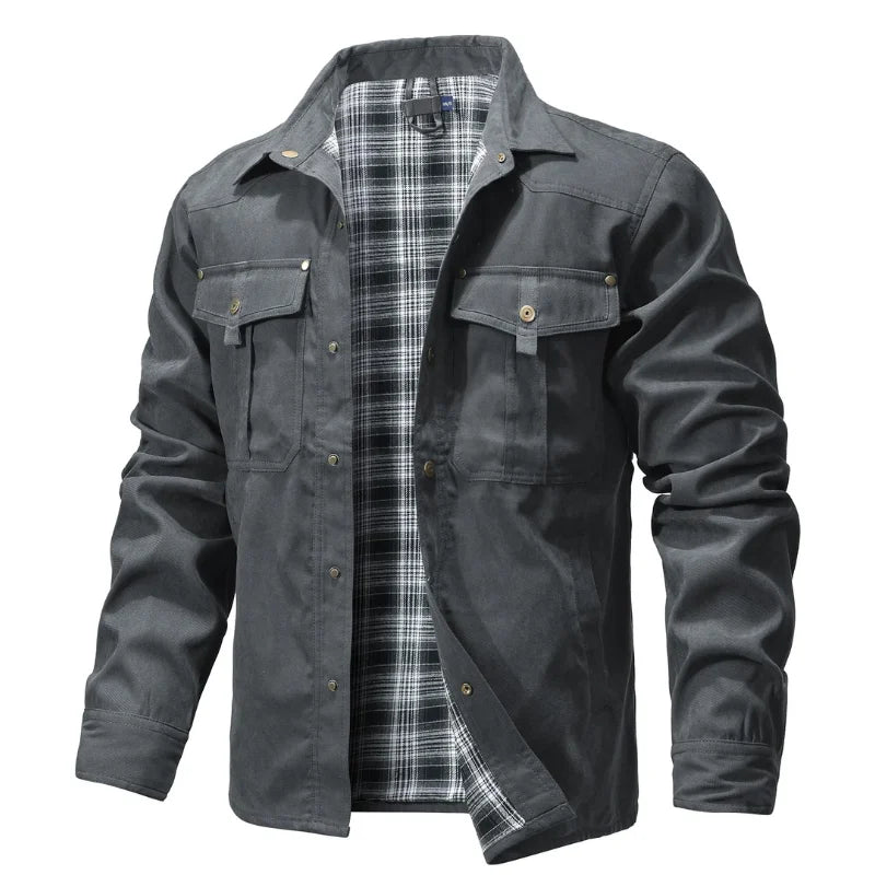 Jaqueta Ironwood™ Estilo Overshirt Com Forro Interior Xadrez