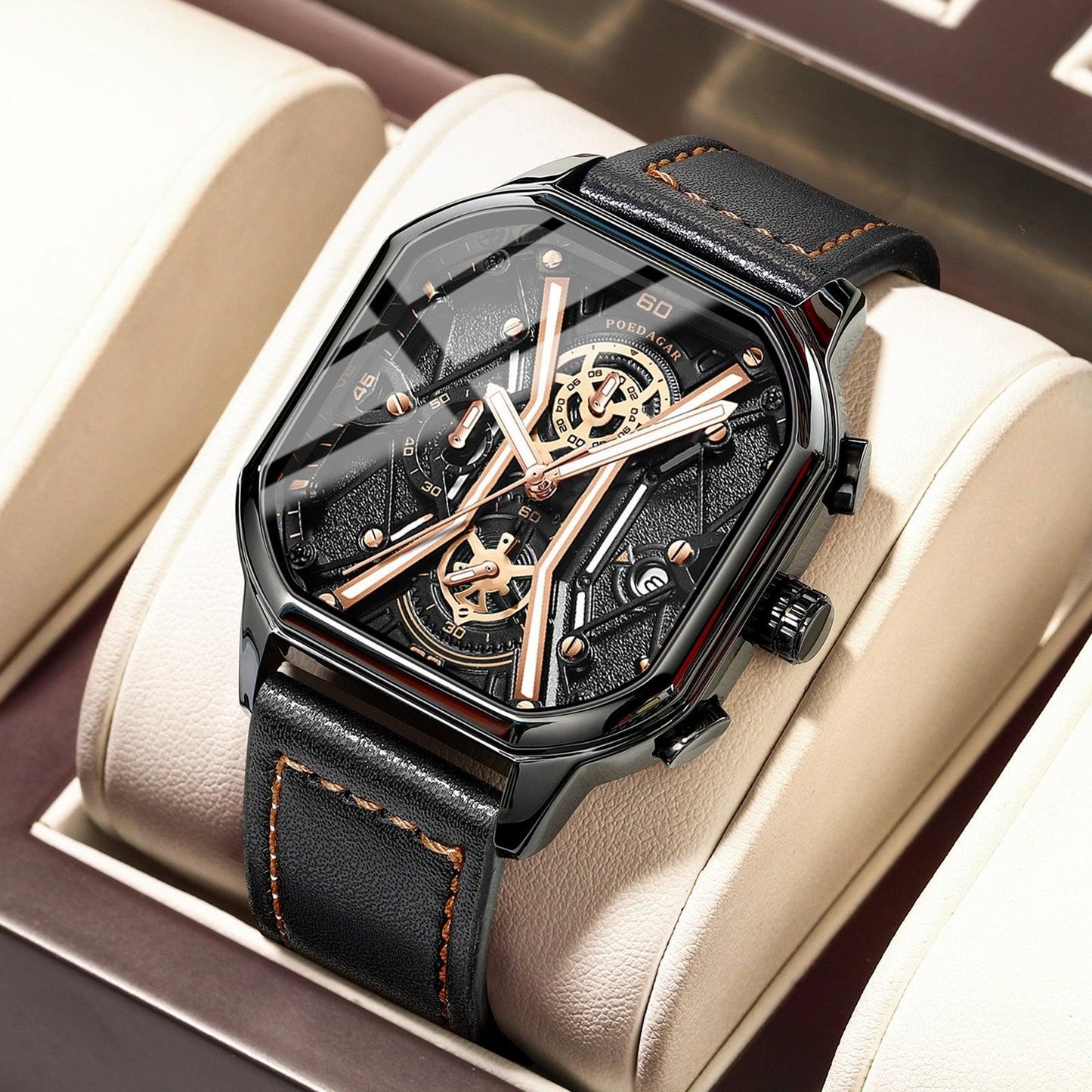 Relógio de Luxo Masculino - ChronoForce / Domine cada Momento com a Precisão Impecável deste Relógio!