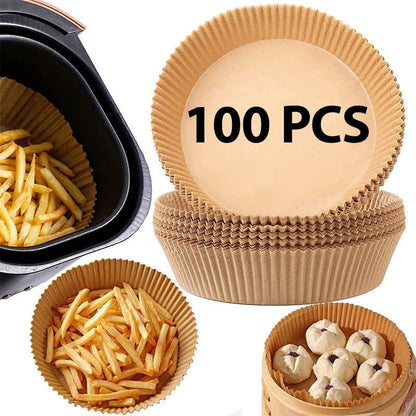 Kit com 100 Formas para Air Fryer Descartáveis e Antiaderentes