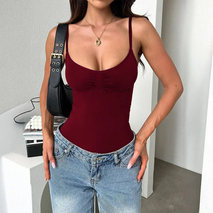 [COMPRE 1 E LEVE 2] Body Ariella™ em Malha Premium com Franzido no Busto
