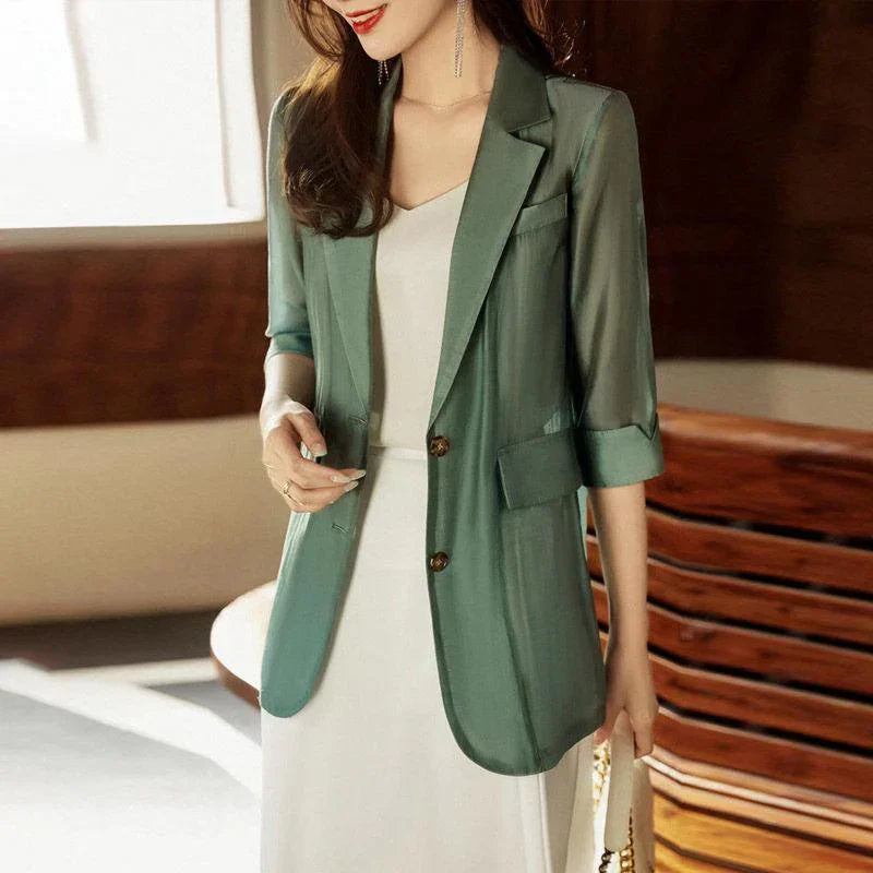 Blazer Colucci™ com Proteção UV - Leveza e Empoderamento para a Mulher Moderna!