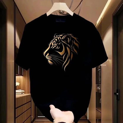 Camiseta Varkon™ com Estampa Tigre Gold e Visual Premium