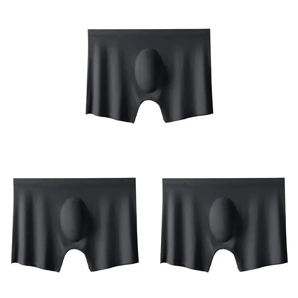 Kit com 3 Cuecas Boxers Antiodor e Antibacterianas Ice Man™ em Seda Gelo / As campeãs em Frescor, Elasticidade e Conforto!