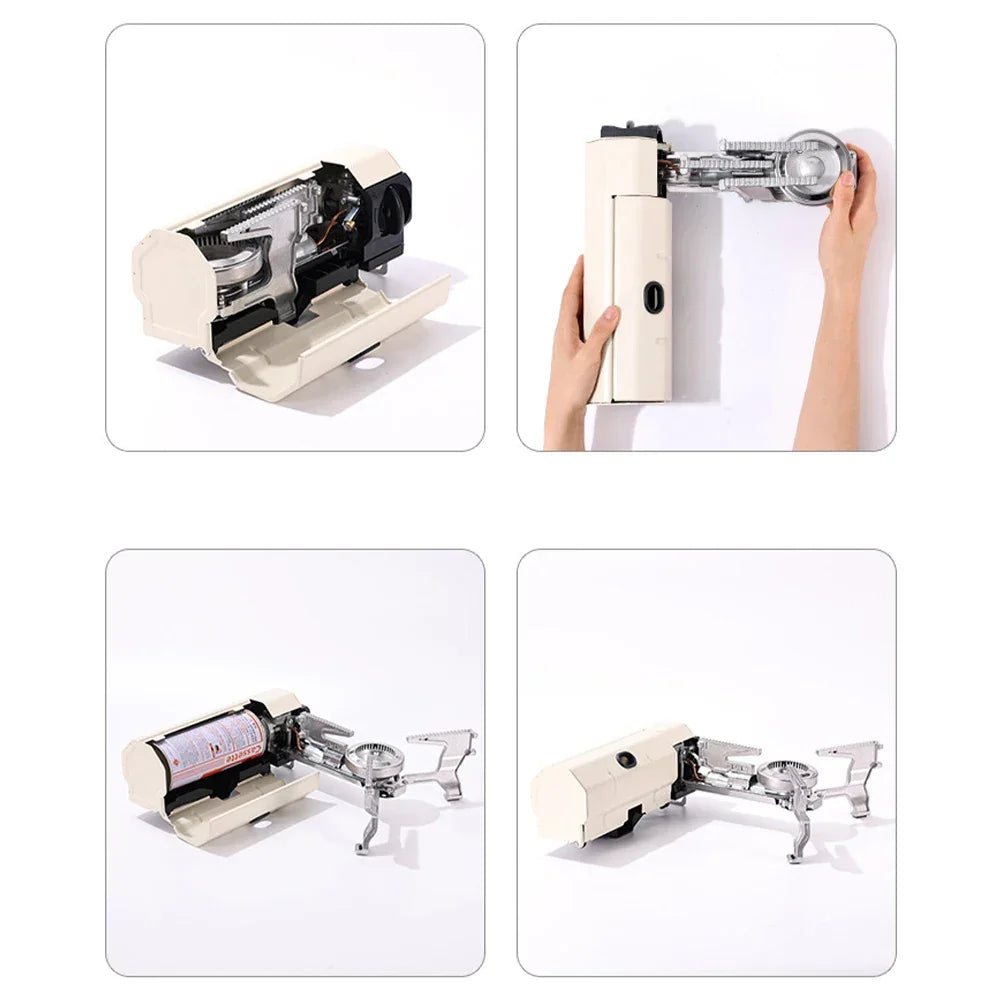 Fogareiro a Gás Dobrável Modern House™ com Estrutura Resistente / Praticidade e Versatilidade para suas Aventuras!