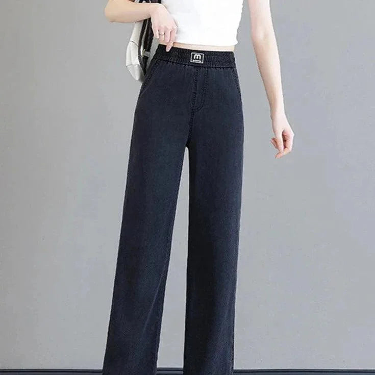 Calça Jeans Montpellier™ com Cós Alto Elástico/ A Mais Soltinha e Versátil do Mercado!