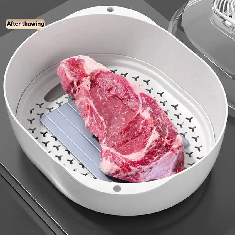 Placa DescongelaFácil UV™ - Descongelamento Rápido e Seguro para Cozinhar Sem Espera!