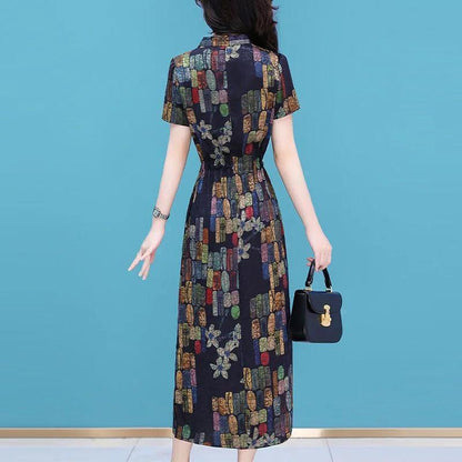 Vestido Mosaico Encantado™ com Caimento Soltinho Encantador /  Estampa Artística para um Estilo Incomparável!