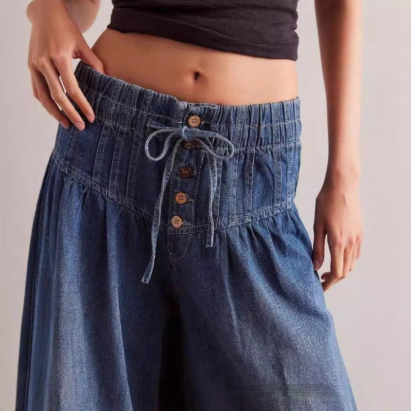 Calça Feminina Solen™ em Jeans Macio com Cintura Alta Modeladora