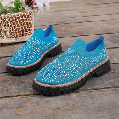 Tênis Brilho Urbano™ Slip-On com Plataforma Tratorada
