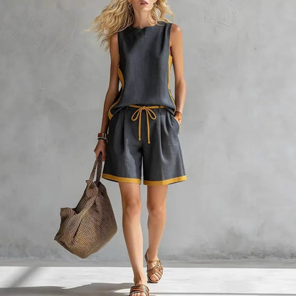 Conjunto Fresh Line™ Minimalista com Acabamento Contrastante