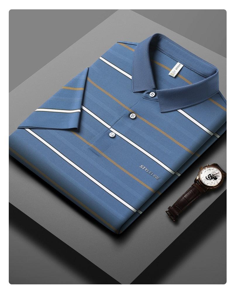 Camiseta Polo em Seda Gelo Respirável - StyleLine / Elegância e Frescor se Unem na Nossa nova Camiseta Polo!!!