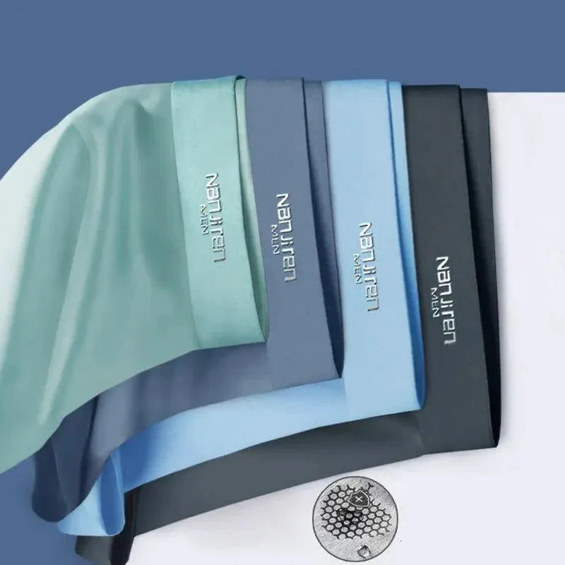 Kit de Cuecas Himalaia™ em Seda Gelo - Frescor Alpino e Proteção Antibacteriana Avançada!