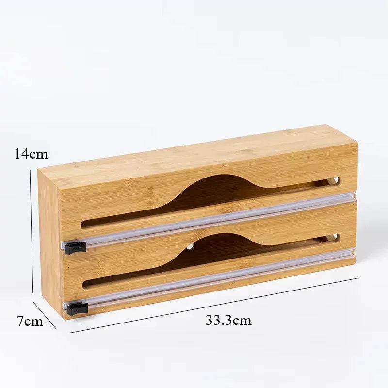 Organizador EcoClean Modern House™ em Bambu Natural com Trilhos de Corte Inteligente / Funcionalidade que Valoriza Seu Espaço