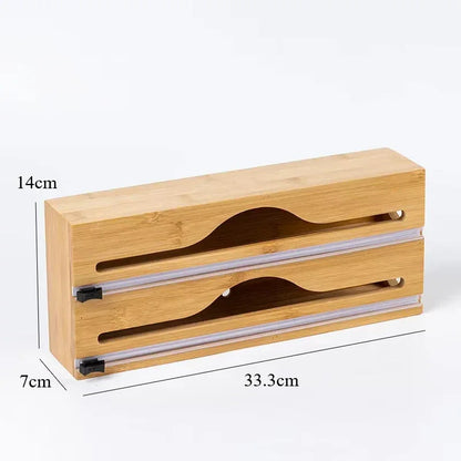 Organizador EcoClean Modern House™ em Bambu Natural com Trilhos de Corte Inteligente / Funcionalidade que Valoriza Seu Espaço
