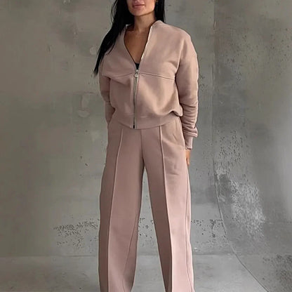 Conjunto Naomi™  em Moletom Premium com Jaqueta Zíper