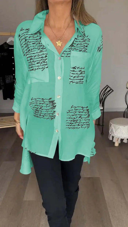 Camisa Poema de Seda™ com Detalhes Elegantes / Caimento Perfeito e Detalhes Únicos para um Estilo Sofisticado!