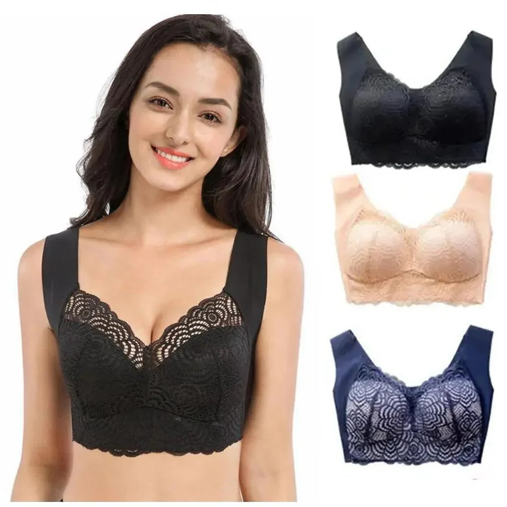 Kit de Sutiãs Modeladores Allure™ em Seda Gelada com Renda  / Os Campeões em Conforto, Beleza e Sensualidade!