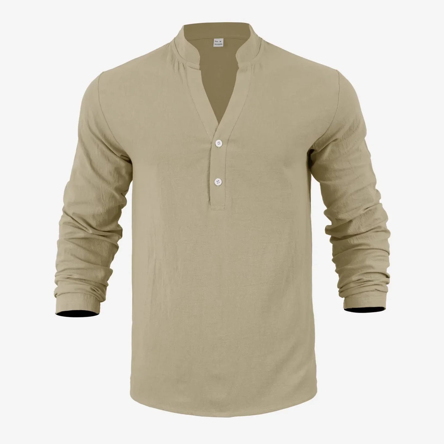 Camisa Stephan™ Em Linho de Algodão com Design Minimalista