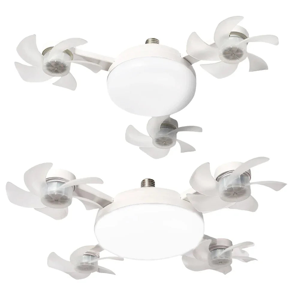 Lâmpada Ventilador de Teto Modern Lar™ com 4 Hélices e Controle Remoto / Ventilação Eficiente e Iluminação Elegante para Qualquer Ambiente!