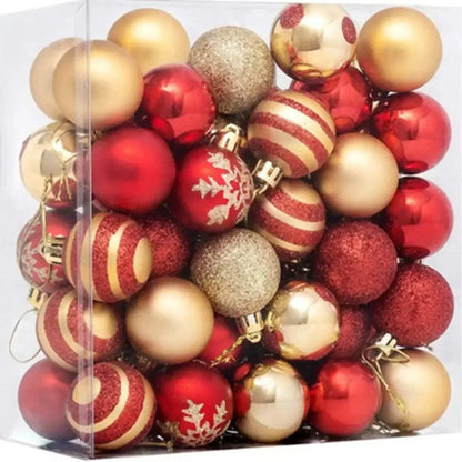 Kit de 50 Bolas de Natal Encanto™ Modern Lar / Brilho e Elegância para um Natal Memorável!