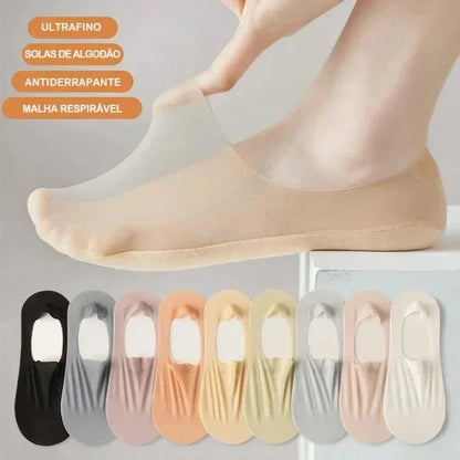 [COMPRE 5 E GANHE MAIS 5 PARES] Meias Invisíveis Super Respiráveis Conforto Perfeito™ / Sem Machucar, Sem Transpirar, Sem Escorregar!