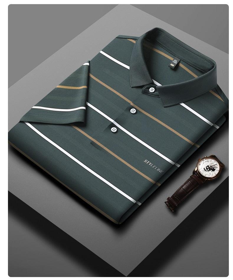 Camiseta Polo em Seda Gelo Respirável - StyleLine / Elegância e Frescor se Unem na Nossa nova Camiseta Polo!!!