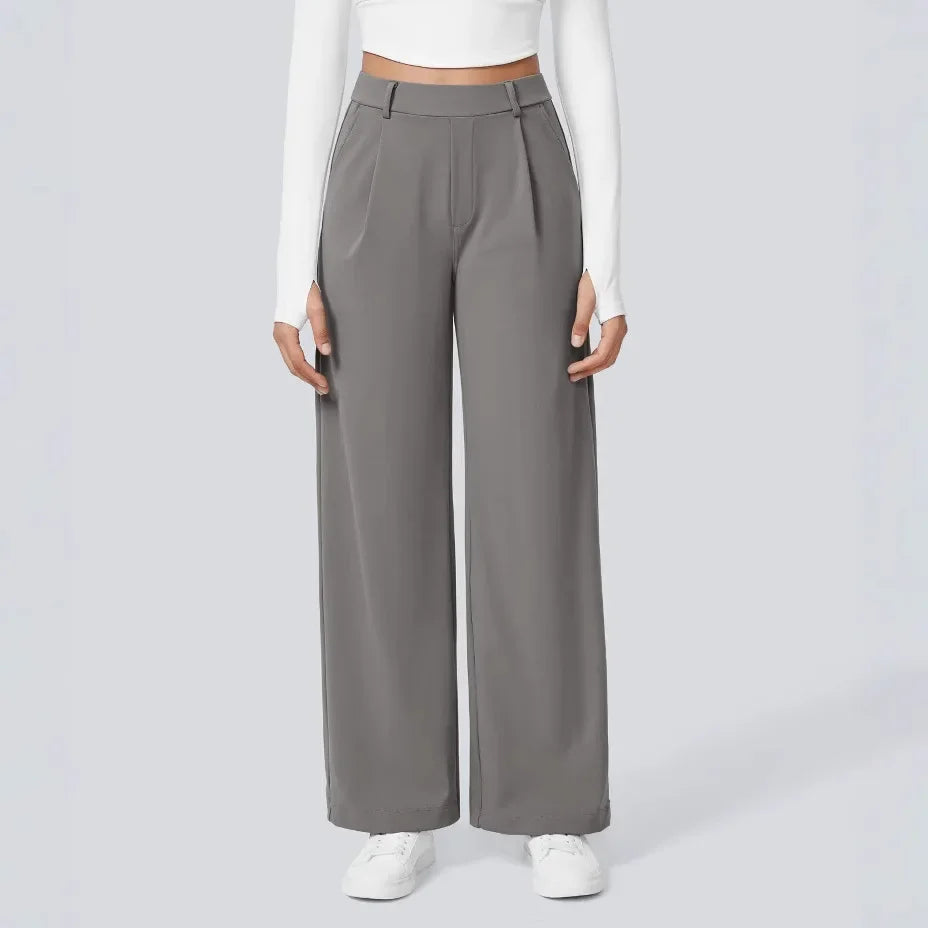 Calça Monarcelle™ Com Caimento Fluido e Visual Minimalista