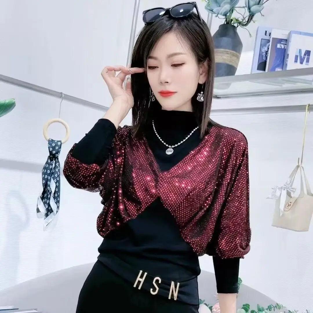 Blusinha Socialite™com Gola Alta / Elegânacia Discreta com um Toque de Luxo para o Dia a Dia!