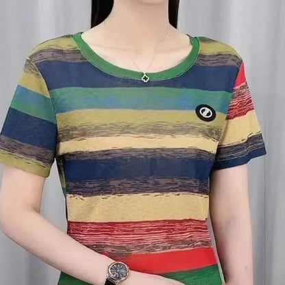 (Promoção Compre 2, Leve 3) Camisetas Soltinhas Carmelinda™ com Cores Vibrantes / Elegância e Conforto para um Verão Radiante!