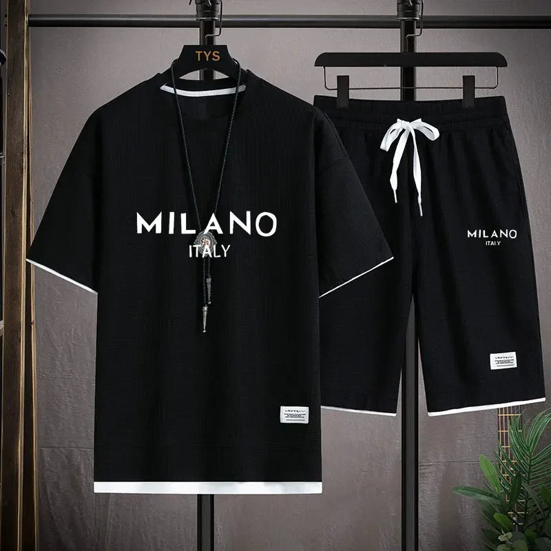 Conjunto Milano Italy™ com Estilo Street e Estampa Minimalista
